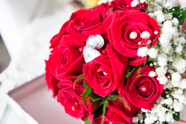 Bellissimo Bouquet Sposa Rose Fiori — Foto Stock