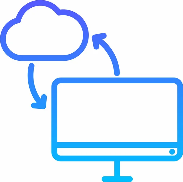 Cloud Computing Web Icoon — Stockfoto