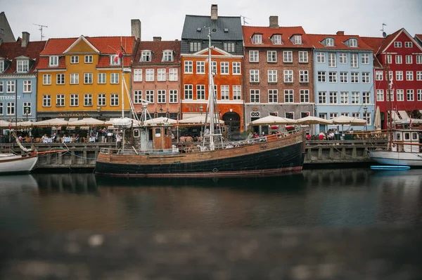 Construções Coloridas Nyhavn Copehnagen Dinamarca — Fotografia de Stock