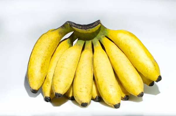 Fresh Ripe Bananas White Background — Stock Photo, Image