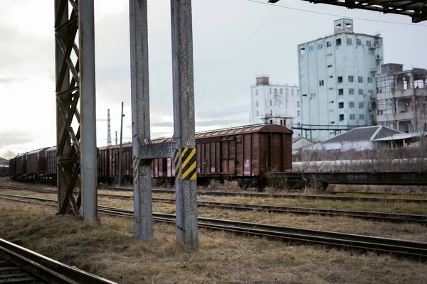 Şehirdeki Tren Istasyonu — Stok fotoğraf