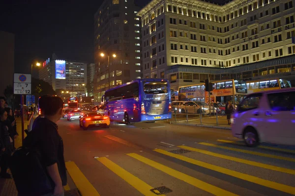 巴塞洛纳市的夜景 — 图库照片