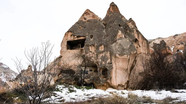 Capadócia Turquia Marcha 2019 Formações Rochosas Parque Nacional Goreme Jordânia — Fotografia de Stock