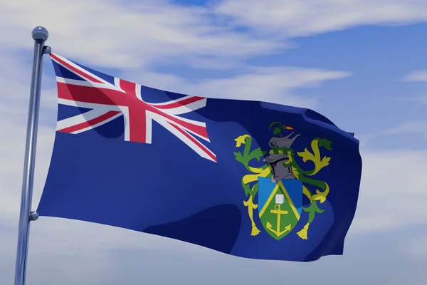Darstellung Der Flagge Des Vereinigten Königreichs Die Vor Dem Himmel — Stockfoto