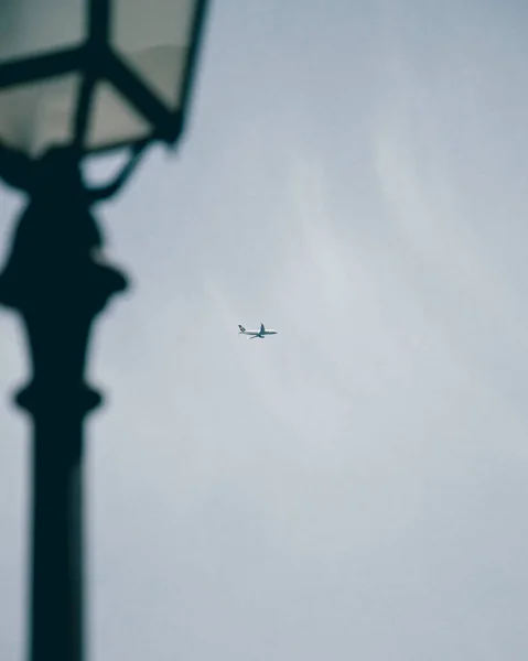 Airplane Flying Sky — Stock Photo, Image