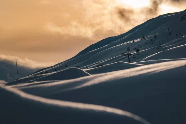 Vanuit Lucht Uitzicht Bergen Winter — Stockfoto
