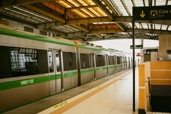 Trem Metrô Cidade — Fotografia de Stock