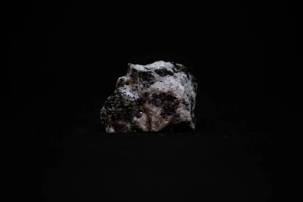 Macro Shot Piece Rock Black Background — Stock Photo, Image