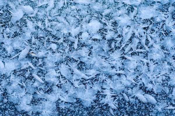 Textur Den Snötäckta Isen — Stockfoto