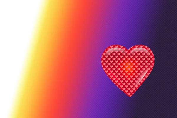 Beyaz Zemin Üzerinde Kırmızı Kalpler Olan Kalp Şekli — Stok fotoğraf