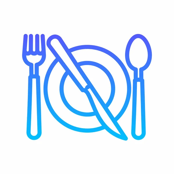Fork Knife Icon Vector Cutlery Spoon Sign Isolated Symbol Illustration — Stock Photo, Image