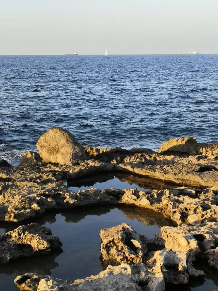 Deniz Kıyısının Güzel Manzarası — Stok fotoğraf