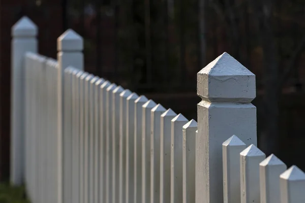 Clôture Bois Avec Fond Blanc — Photo