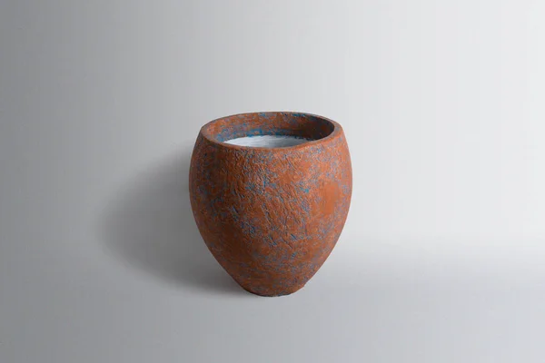 Vaso Cerâmica Sobre Fundo Branco — Fotografia de Stock