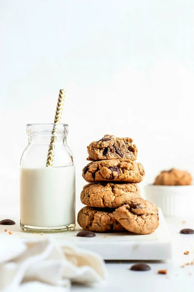 Biscoitos Caseiros Com Leite — Fotografia de Stock