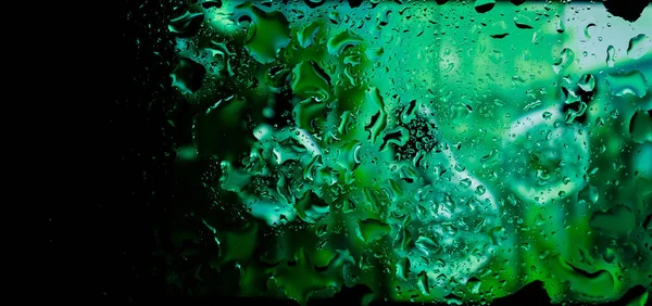 Abstrakt Bakgrund Med Grön Och Svart Färg Stänk Närbild — Stockfoto