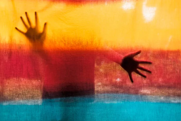 Ręcznie Malowane Szklanym Oknie — Zdjęcie stockowe