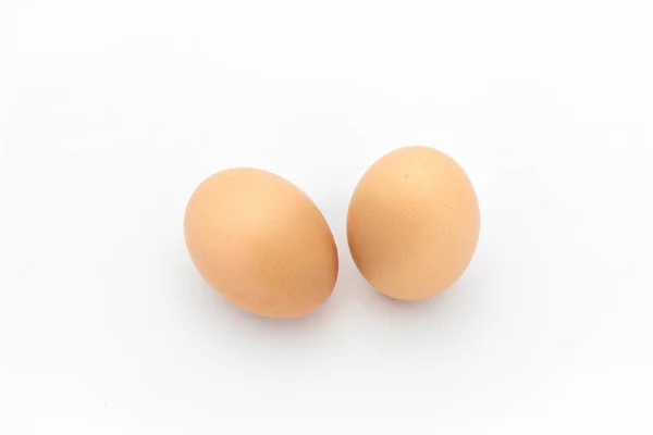 Uova Pollo Isolate Sfondo Bianco — Foto Stock