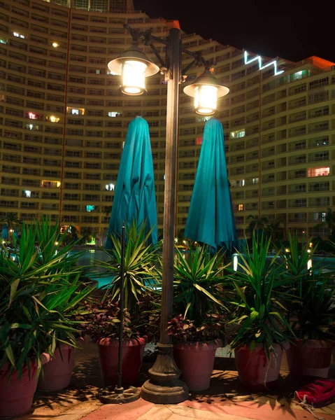 Schöne Nachtsicht Auf Das Hotel — Stockfoto