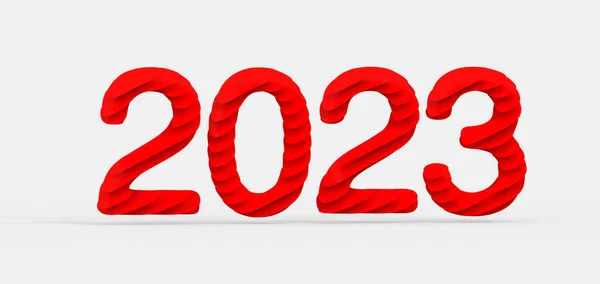 2023 Números Isolados Fundo Branco — Fotografia de Stock