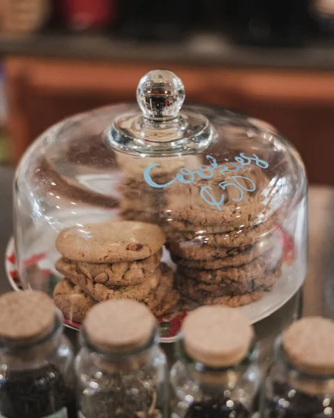 Close Glass Jar Cookies — Stock Photo, Image