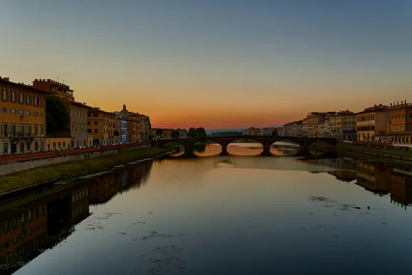 Florence Italië Oktober 2019 Uitzicht Rivier Arno Rome Toscane Ital — Stockfoto