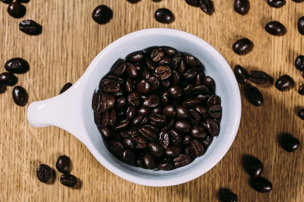 Coffee Beans White Bowl — Stock Photo, Image