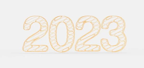 Happy New Year 2023 Text Number — Stock Photo, Image