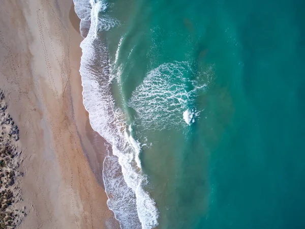 Вид Повітря Пляж Хвилями — стокове фото