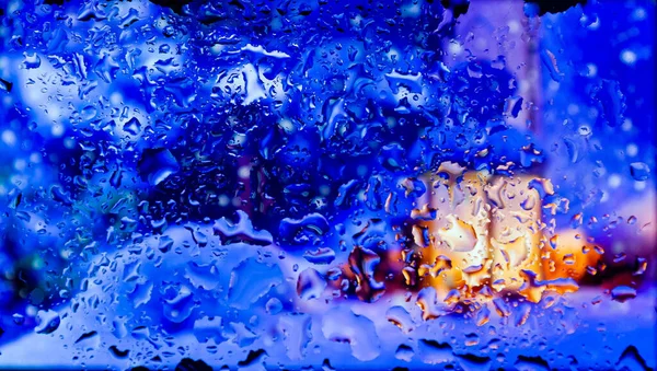 Abstrakt Bakgrund Blå Vattendroppar — Stockfoto