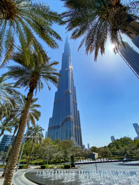Dubai Uae June 2017 Grattacieli Del Burj Khalifa Nel Centro — Foto Stock