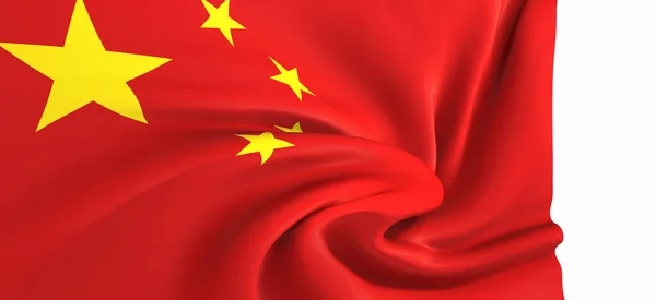Размахивая Китайским Флагом Иллюстрация — стоковое фото