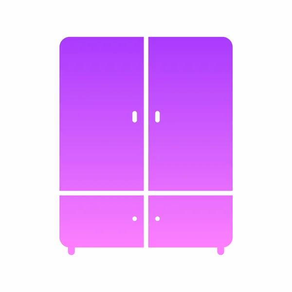 Фіолетова Іконка Дивана Плоскому Стилі Ізольована Білому Тлі Символ Меблів — стокове фото