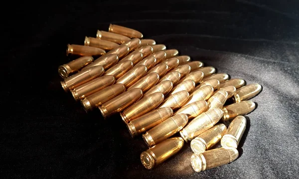 Bullets Ammunition Black Background — Stock Photo, Image