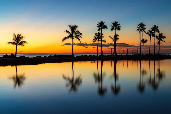 Красивый Восход Солнца Карибском Пляже — стоковое фото