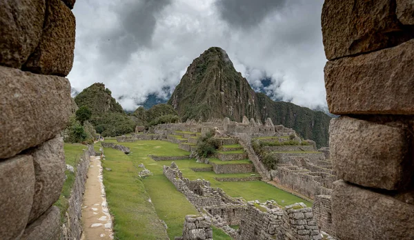 Machu Picchu Peru August 2018 Die Ruinen Der Inka Pyramide — Stockfoto