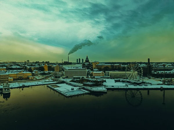 Widok Lotu Ptaka Miasto Sztokholm Szwecji — Zdjęcie stockowe