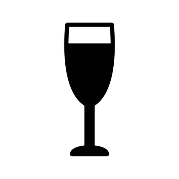 Wijn Glas Pictogram Vector Illustratie — Stockfoto