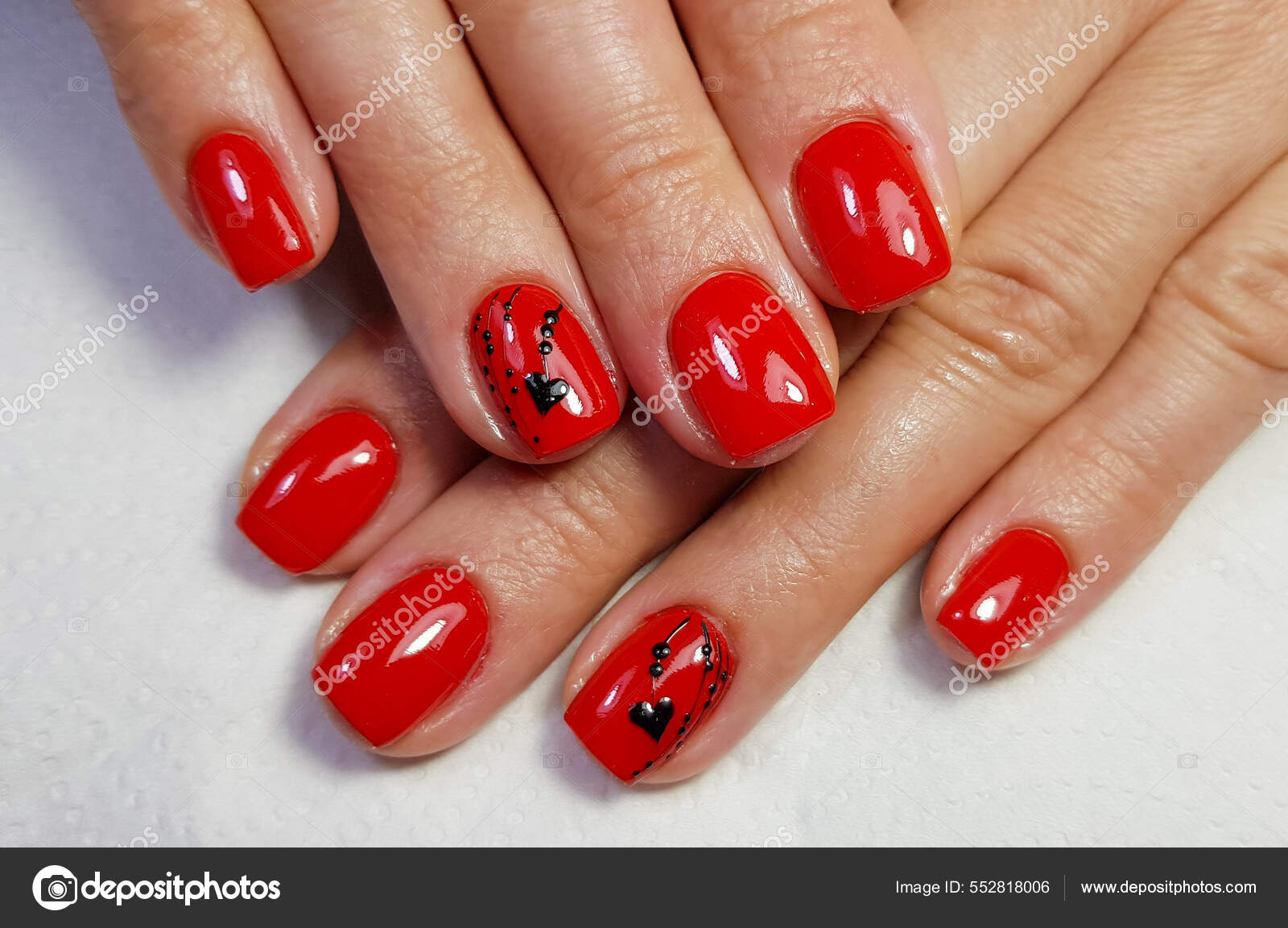 Women's hands with a beautiful matte oval manicure in a warm pink knitted  sweater. Winter trend, cover red nails with gel polish, shellac. 26814435  Stock Photo at Vecteezy