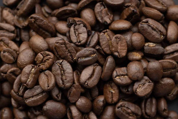 Roasted Coffee Beans Close — Stock Photo, Image