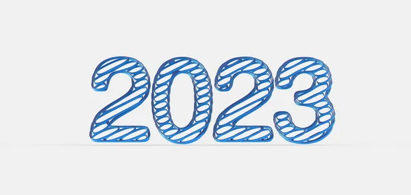2023 Números Isolados Fundo Branco — Fotografia de Stock