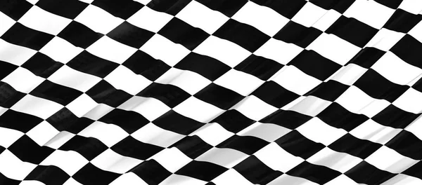 Checkered Black White Flag — Stock Photo, Image