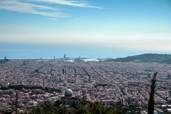 Vista Aérea Ciudad Barcelona España —  Fotos de Stock