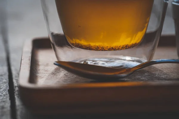 Glass Beer Wooden Table — Stock Photo, Image