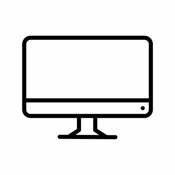 Computer Monitor Pictogram Vector Illustratie — Stockfoto