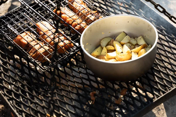 Gegrilde Kip Groenten Grill — Stockfoto