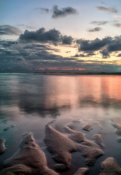 Hermoso Atardecer Sobre Mar — Foto de Stock