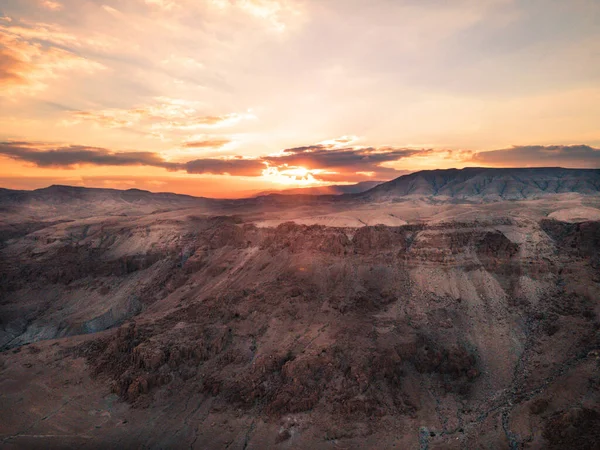 Захід Сонця Над Пустелею — стокове фото