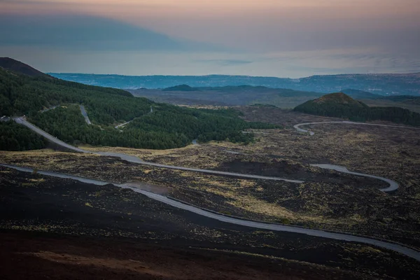 Flygfoto Över Vägen Bergen — Stockfoto