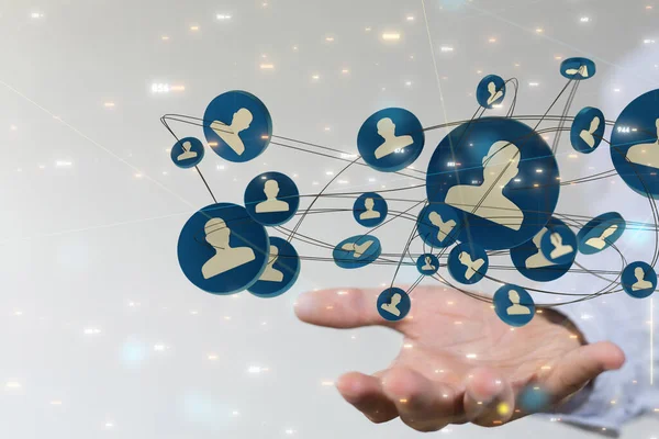 Soziales Netzwerk Konzept Menschen Zahlen — Stockfoto